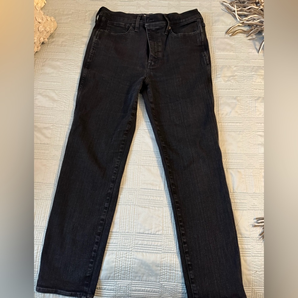 Madewell black stovepipe jeans
